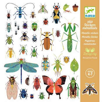 DJECO Metallic-Sticker Microkosmos 160 Stück