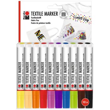 Marabu Textilmarker "Textile Marker", 10er Set
