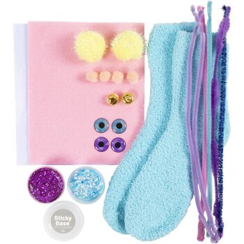 Creativ Company Kreativ Set Dekoration – 1 Pck, Sockenmonster, Sortierte Farben
