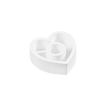 HobbyFun Silikonform Kerzenhalter Herz, 8 x 2,5 cm