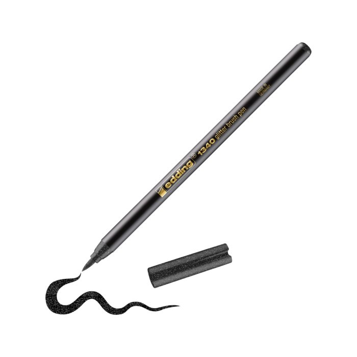 edding 1340 glitzer Pinselstift schwarz