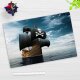 CYD Schreibtischunterlage premium Vinyl 60 x 40 cm Piratenschiff