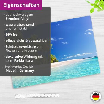 CYD Schreibtischunterlage premium Vinyl 60 x 40 cm Palmen am Meer