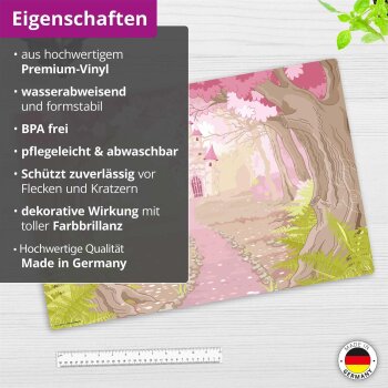 CYD Schreibtischunterlage premium Vinyl 60 x 40 cm Märchenschloss im Zauberwald