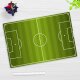 CYD Schreibtischunterlage premium Vinyl 60 x 40 cm Fussballfeld