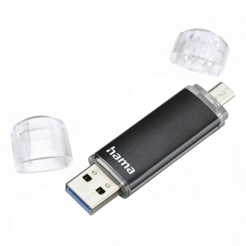 hama USB 3.0 Speicherstick "Laeta Twin", 16 GB, schwarz