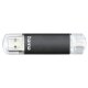 hama USB 3.0 Speicherstick "Laeta Twin", 16 GB, schwarz