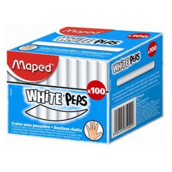 Maped Wandtafelkreide WHITEPEPS, rund, weiß 100er