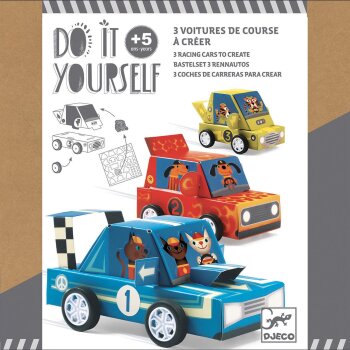 DJECO Do it Yourself - DIY Grand Prix - 3 Rennautos