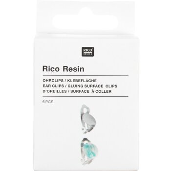 RICO Design Ohrclips mit runder Klebefläche – 6 Stück