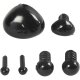 Creativ Company Clay Augen und Schnauzen zum Modellieren – 20 Set/ 1 Pck, D 3+6 mm, Größe 8x6+14x11 mm, Schwarz