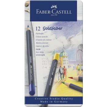 FABER-CASTELL Buntstifte GOLDFABER, 12er Metalletui