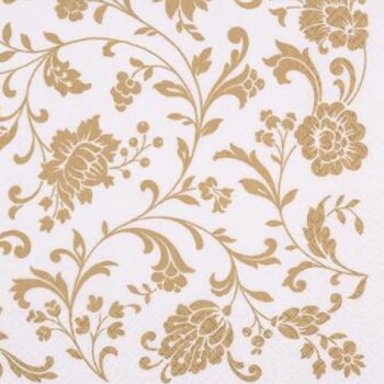 ti-flair Servietten 33 x 33 cm 20 Stück Flower Gold