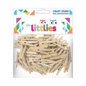 the littlies Holzklammer 2,5 cm 45 Stück