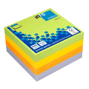 inFo notes Haftnotizen 75 x 75 mm 400 Blatt spring