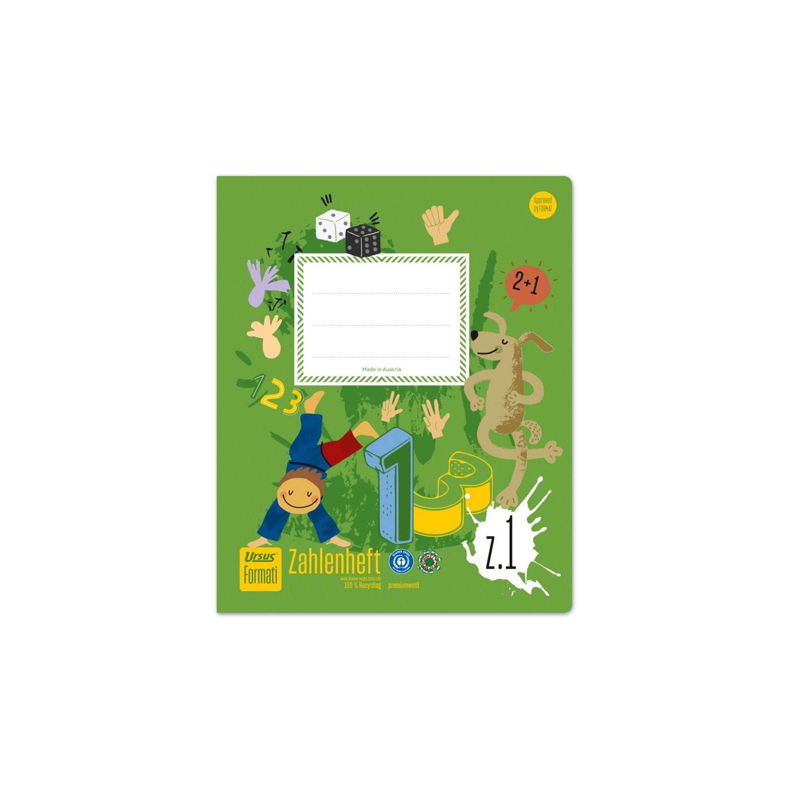URSUS Fotokarton-Stanzteile – Zahlen & Buchstaben, 10 Blatt, 300 G/m², 700 Teile, 1–3 Cm Groß