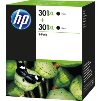 HP 301 XL multipack 2‑kaziet čierna (D8J45AE)