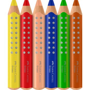 Faber-Castell Dreikant-Buntstift Grippy, 6er Kartonetui