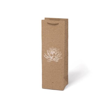 MFP Geschenkstasche Flasche 125 x 365 x 90 mm KRAFT Seerose