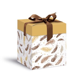MFP Geschenkskarton 12 x 12 x 15 cm Feathers