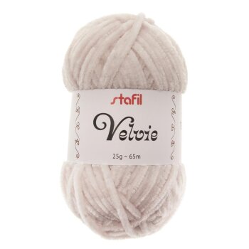 stafil priadza Chenille Velvie 25 g 65 m biela