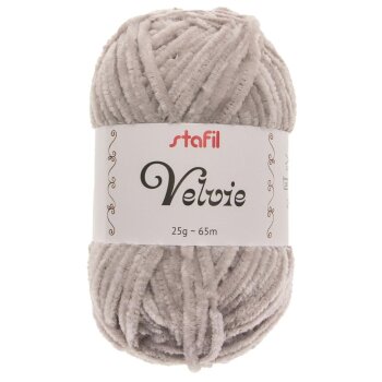 stafil Chenillegarn Velvie 25 g 65 m grau