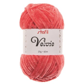 stafil priadza Chenille Velvie 25 g 65 m koralová...