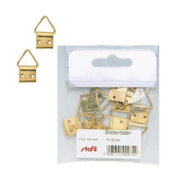 stafil Bilderösen 13x14 mm messing 10er