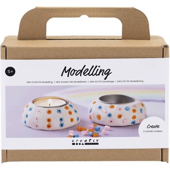 Creativ Company Mini Kreativ Set Modellieren Kerzenhalter
