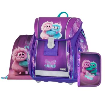 oxybag Schultaschenset 3-teilig PREMIUM LIGHT Monster bee...