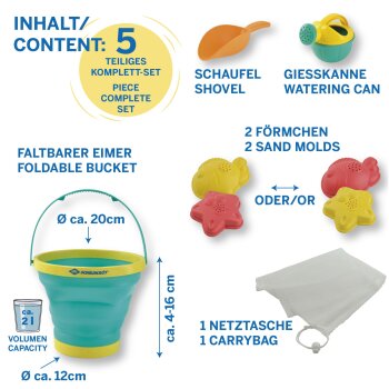 SCHILDKRÖT Sada na piesok Bucket Crew, 5-dielna