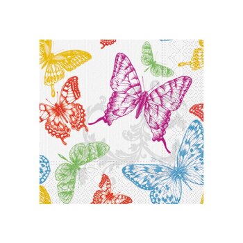 MFP Servietten 33 x 33 cm Butterfly Rainbow