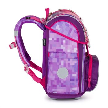 oxybag Schultaschenset 3-teilig PREMIUM COOL Playworld Girl Blocks