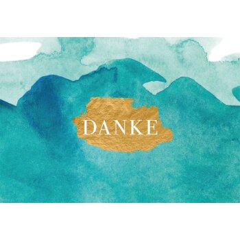 Green Karma Grußkarte Danke "goldiges Danke"