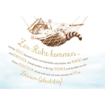 Green Karma Grußkarte Geburtstag "Kleine Katze...