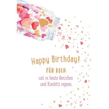 Green Karma Grußkarte Geburtstag "Konfetti und...