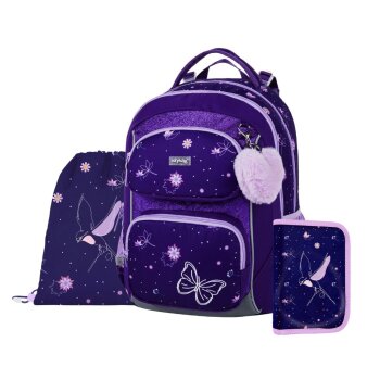 oxybag Schulrucksackset 3-teilig OXY JUMPER Bird Flower