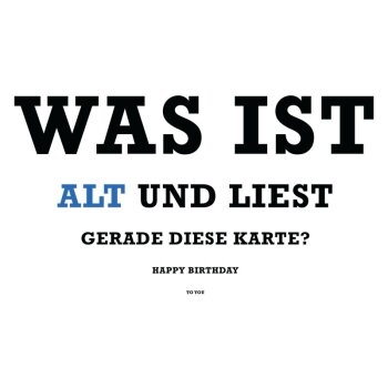 EasyCheesy Grußkarte Geburtstag "Sehtest"