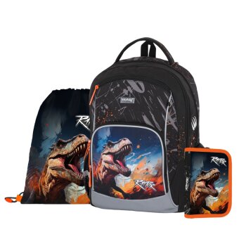 oxybag Schulrucksackset 3-teilig OXY GO Dino Raptor