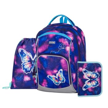 oxybag Schulrucksackset 3-teilig OXY GO Butterfly Magical