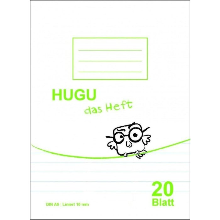 HUGU Schulheft A5 liniert 10 mm 20 Blatt