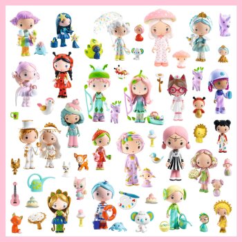 DJECO Metallic Sticker Tinyly - 160 Stück