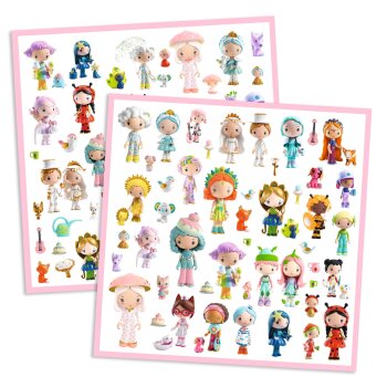 DJECO Metallic Sticker Tinyly - 160 Stück