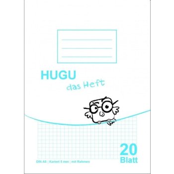 HUGU Schulheft A5 karriert 5mm mit Rahmen 20 Blatt