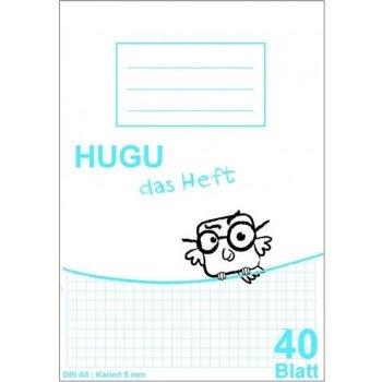 HUGU Schulheft A5 karriert 5mm 40 Blatt