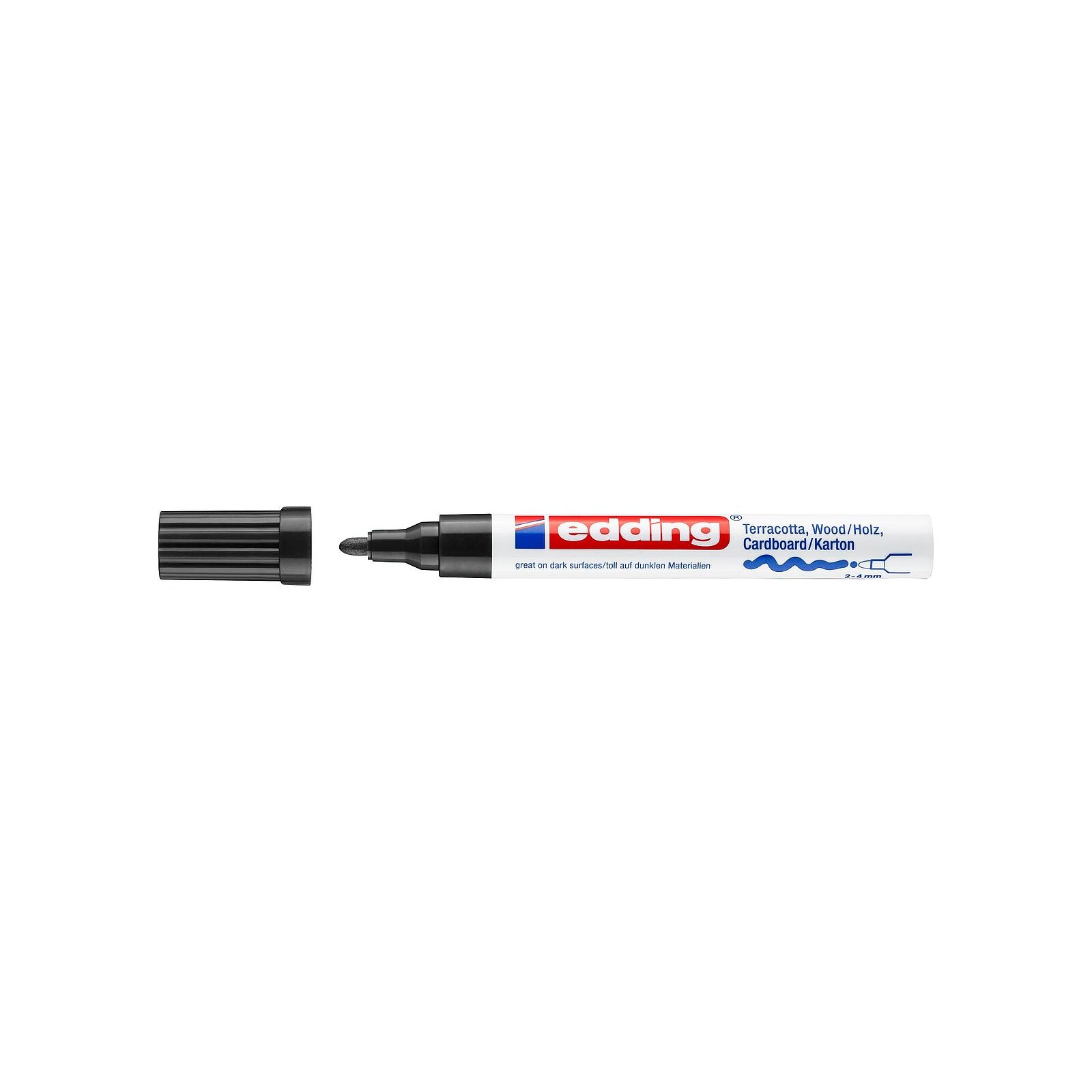 Edding Fasermaler 1255 – Kalligrafie-Stift Mit 2,0 Mm Spitze, Wasserfeste Tinte, Rot