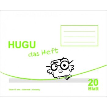 HUGU Musikheft Notenheft 220 x 175 mm 20 Blatt
