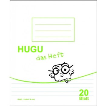 HUGU Schulheft Quart Liniert 10mm 20 Blatt