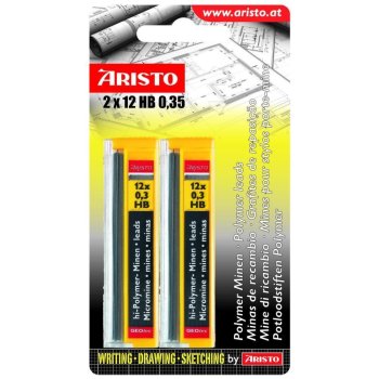 ARISTO Hi-Polymer Feinminen HB 0,35mm 2 x 12er (AR8630B)