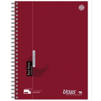 URSUS Spiralbuch Red Note A4 80 Blatt 5mm kariert